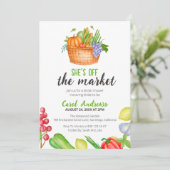 She's Off the Marketファーマーズマーケットブライダルシャワー 招待状 (スタンド正面)