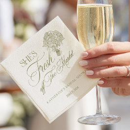 She's Off The Market Bridal Paper Napkin スタンダードカクテルナプキン