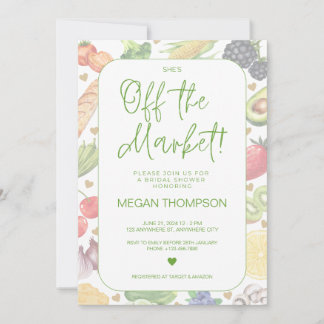 She's Off the Market - Bridal Shower Invitation 招待状