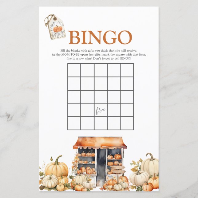 She's Off The Market Fall Pumpkin Bingo Games (正面)