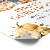 She's Off The Market Fall Pumpkin Photo Guestbook ポスター (角)