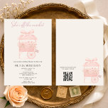 She's Off the Market Flower QR Code Bridal Shower 招待状<br><div class="desc">Shes off the market flower bridal shower invitation featuring fresh floral market inspired artwork and a romantic, feminine aesthetic. Includes an integrated QR code that links directly to the gift registry for easy guest access. Ideal for flower market themed bridal showers, spring and summer celebrations, and stylish pre wedding gatherings....</div>