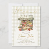 She's Off the Market Ginghamブライダルシャワー招待状 招待状 (正面)