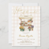 She's Off the Market Ginghamブライダルシャワー招待状 招待状 (正面)