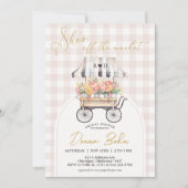 She's Off the Market Ginghamブライダルシャワー招待状 招待状 (正面)