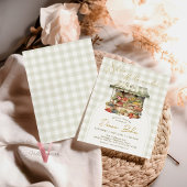 She's Off the Market Ginghamブライダルシャワー招待状 招待状