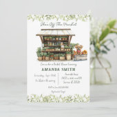 She's Off The Market Greenery Bridal Shower 招待状 (スタンド正面)