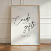 Shes on Cloud 9枚のカードとギフトほこりっぽいブルー 台座サイン