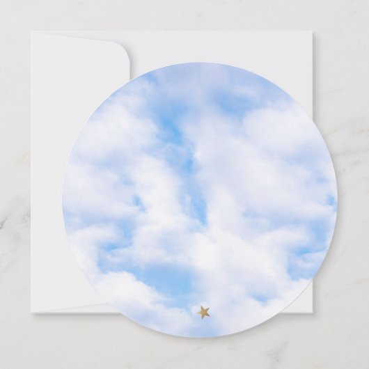 She's on Cloud 9 Dreamy Bridal Shower Clouds 招待状 (裏面)