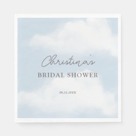 She's on Cloud 9 Dreamy Waterカラーブライダルシャワー スタンダードランチョンナプキン