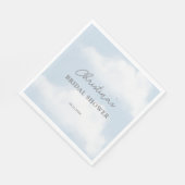 She's on Cloud 9 Dreamy Waterカラーブライダルシャワー スタンダードランチョンナプキン (角)