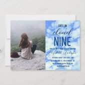 She's On Cloud Nine! Bridal Shower 招待状 (正面)