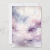 She's on Cloud Nine Dreamy Purpleブライダルシャワー 招待状 (裏面)