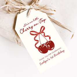 She's Our Little Cherry On Top Girls 1st Birthday ギフトタグ