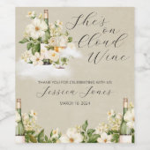 She's Over the Moon Bridal Shower Invitation ワインラベル (シングルラベル)