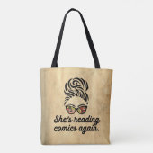 "She's Reading Comics Again" Tote Bag トートバッグ (裏面)
