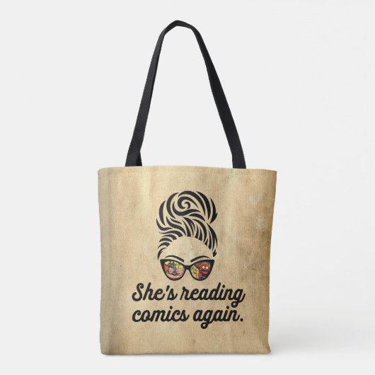 "She's Reading Comics Again" Tote Bag トートバッグ (裏面)