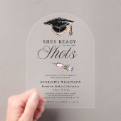 She's Ready To Call The Shots Graduation Acrylic  アクリル招待状 (インサイチュ (ポータブル))