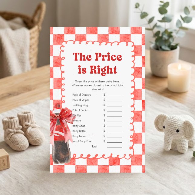 She's Ready to Pop ベビーシャワーのプライスイズライトゲーム (She's Ready to Pop Cola Baby Shower The Price is Right Game)