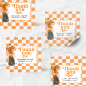 She's Ready to Pop Baby Shower スクエアシール