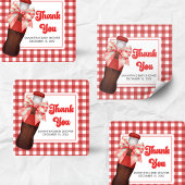 She's Ready to Pop Baby Shower スクエアシール