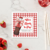 She's Ready to Pop Baby Shower  スタンダードカクテルナプキン (インサイチュ)