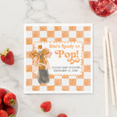 She's Ready to Pop Baby Shower スタンダードランチョンナプキン (インサイチュ)