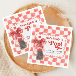 She's Ready to Pop Baby Shower スタンダードランチョンナプキン