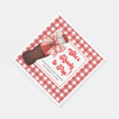 She's Ready to Pop Baby Shower  スタンダードランチョンナプキン (角)