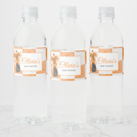 She's Ready to Pop Baby Shower ペットボトルラベル (ボトル)