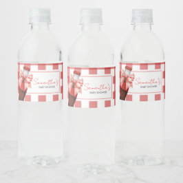 She's Ready to Pop Baby Shower ペットボトルラベル