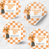 She's Ready to Pop Baby Shower ラウンドシール