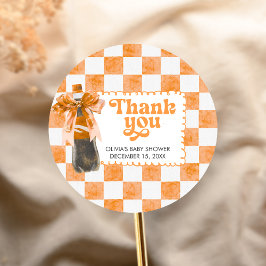 She's Ready to Pop Baby Shower ラウンドシール