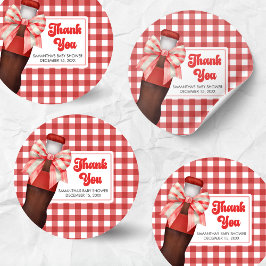 She's Ready to Pop Baby Shower ラウンドシール