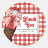 She's Ready to Pop Baby Shower ラウンドシール (正面)