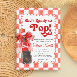 She's Ready to Pop Baby Shower 招待状