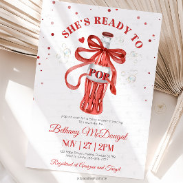 She's Ready To Pop Baby shower 招待状