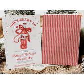 She's Ready To Pop Baby shower 招待状