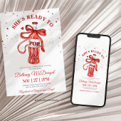 She's Ready To Pop Baby shower 招待状