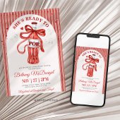 She's Ready To Pop Baby shower 招待状