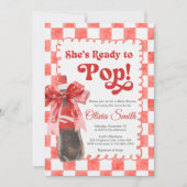 She's Ready to Pop Baby Shower 招待状 (正面)