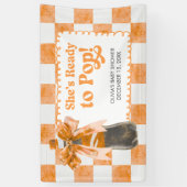 She's Ready to Pop Baby Shower 横断幕 (縦)