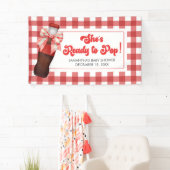 She's Ready to Pop Baby Shower  横断幕 (インサイチュ)