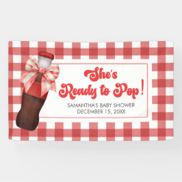 She's Ready to Pop Baby Shower  横断幕