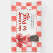 She's Ready to Pop Baby Shower 横断幕 (縦)