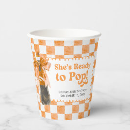 She's Ready to Pop Baby Shower 紙コップ