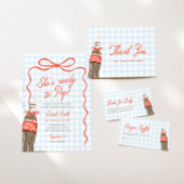 She's Ready To Pop Baby Shower Book Request Card エンクロージャーカード