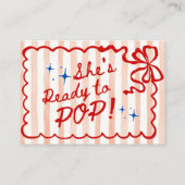 She's Ready to Pop Baby Shower Books for Baby エンクロージャーカード (裏面)