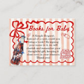 She's Ready to Pop Baby Shower Books for Baby エンクロージャーカード (正面)