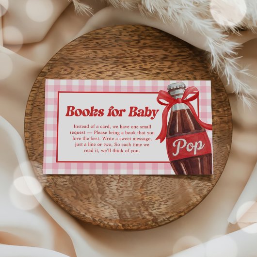 She's Ready to Pop Baby Shower Books for Baby エンクロージャーカード